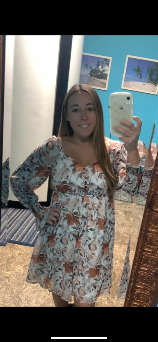 Fall floral dress