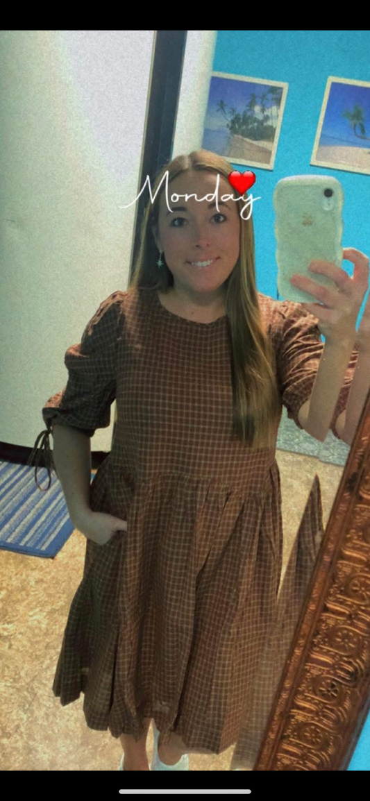 Fall plaid dress