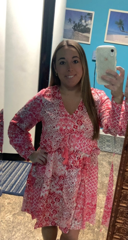 Pink paisley dress