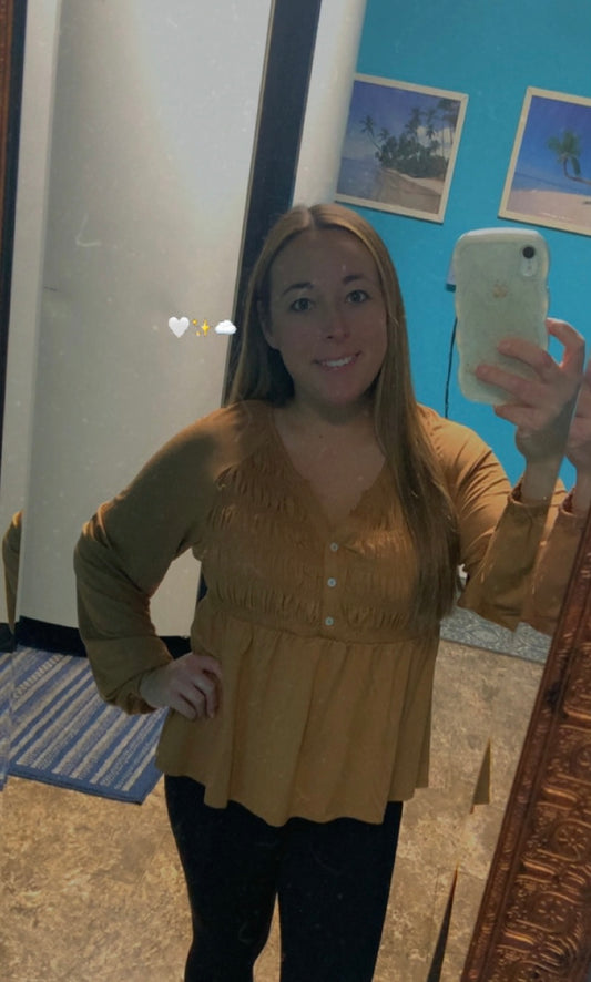 Khaki brown top