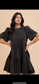 Black denim dress