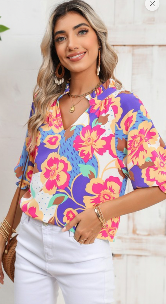 Multi floral top